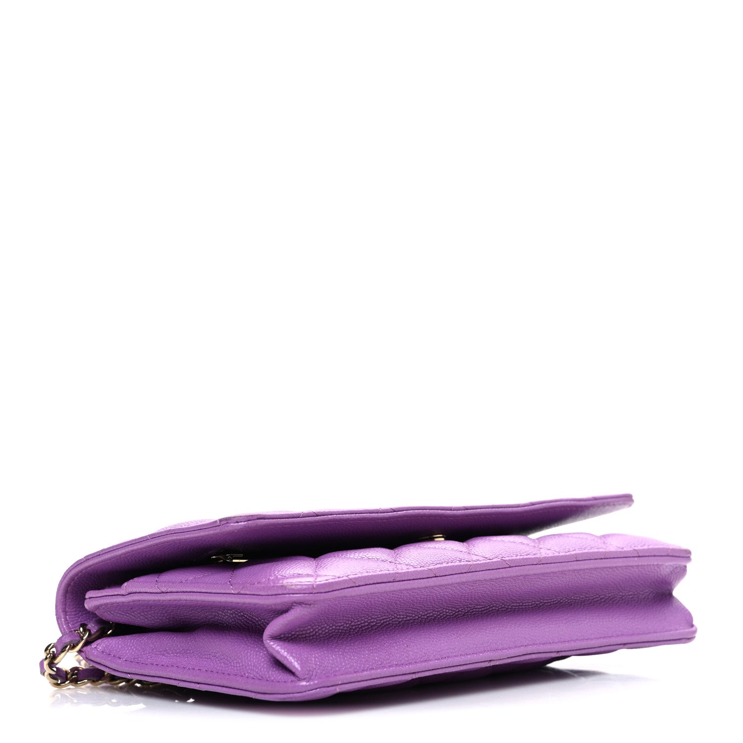 Chanel Caviar Quilted Wallet On Chain WOC Purple