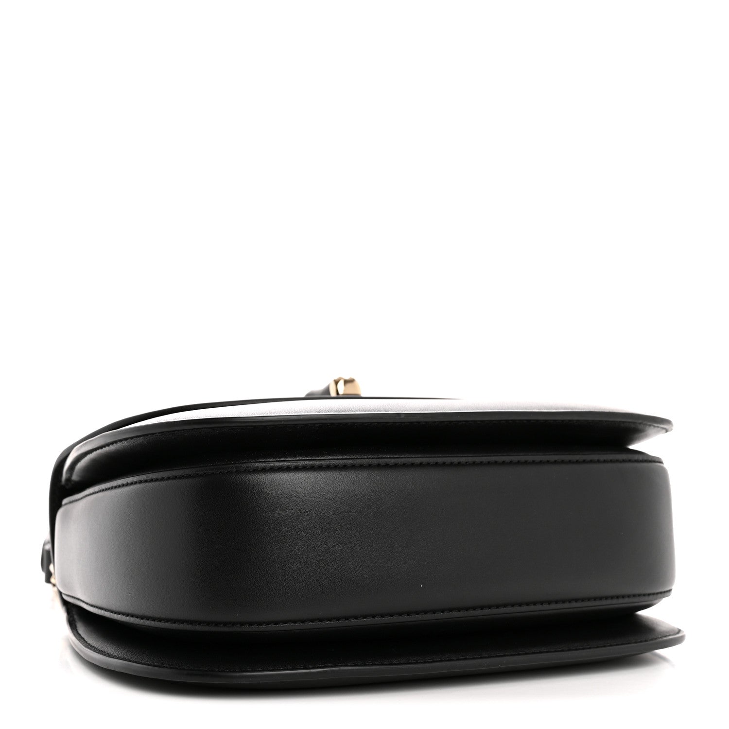 Gucci Boarded Dyana Lux Calfskin Web Monochrome Small Bamboo 1947 Top Handle Bag Black