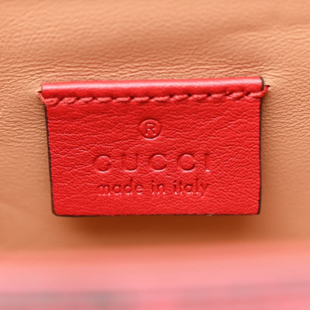 Gucci Elaphe Radiata Small Osiride Shoulder Bag Hibiscus Red