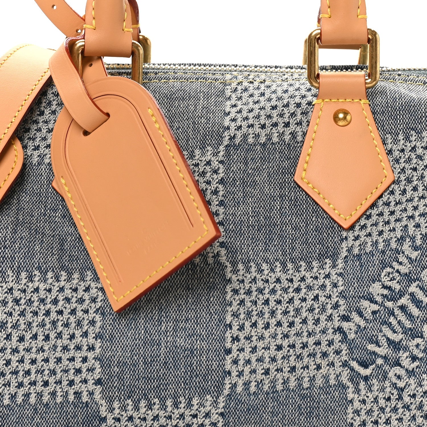 Louis Vuitton Damier Denim 3D Speedy Bandouliere 25 Bleu