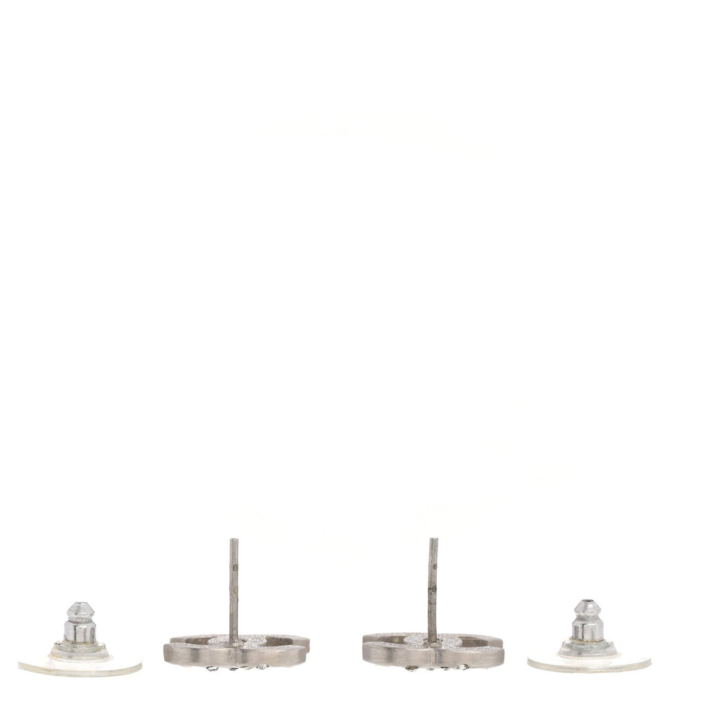Crystal CC Earrings Silver