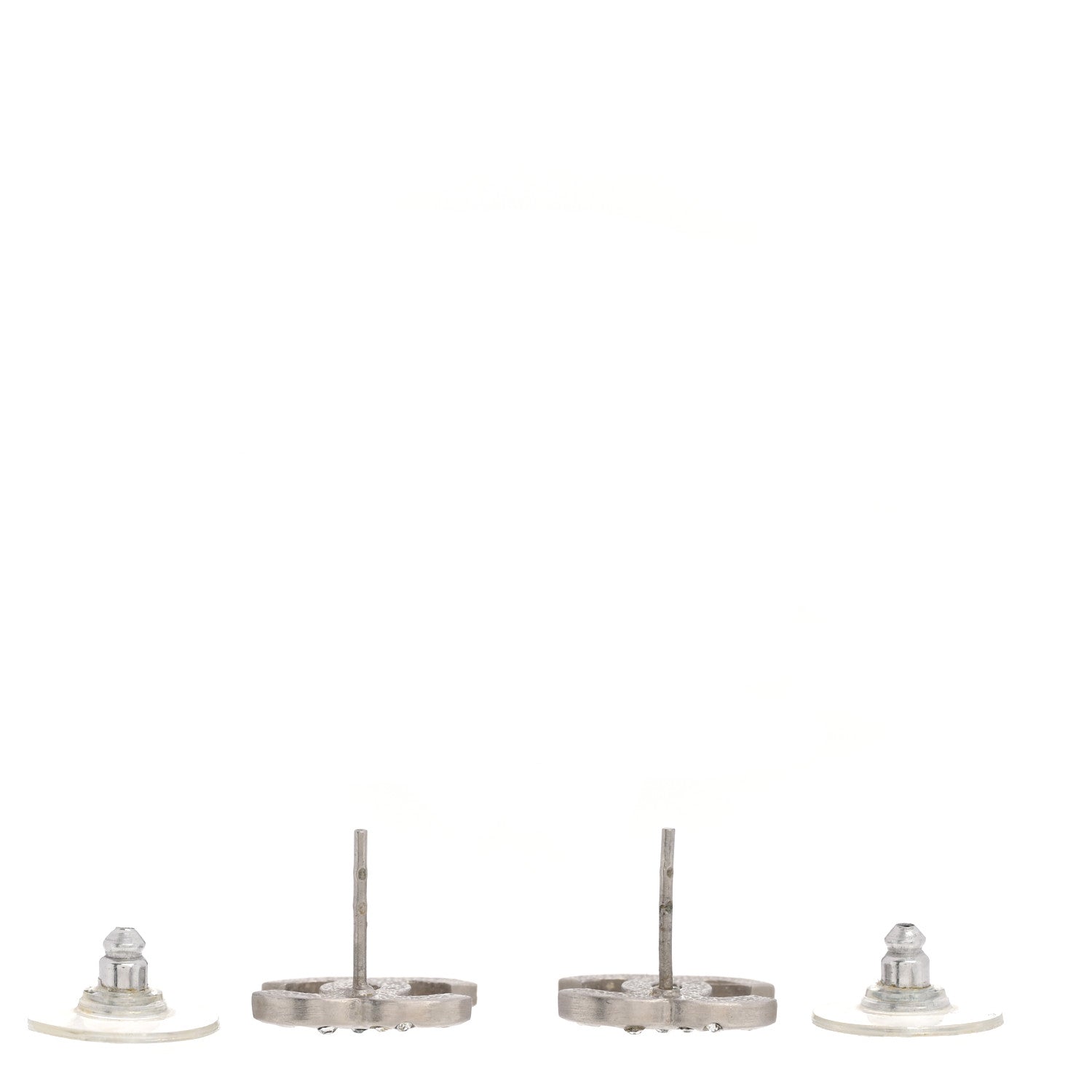 Crystal CC Earrings Silver