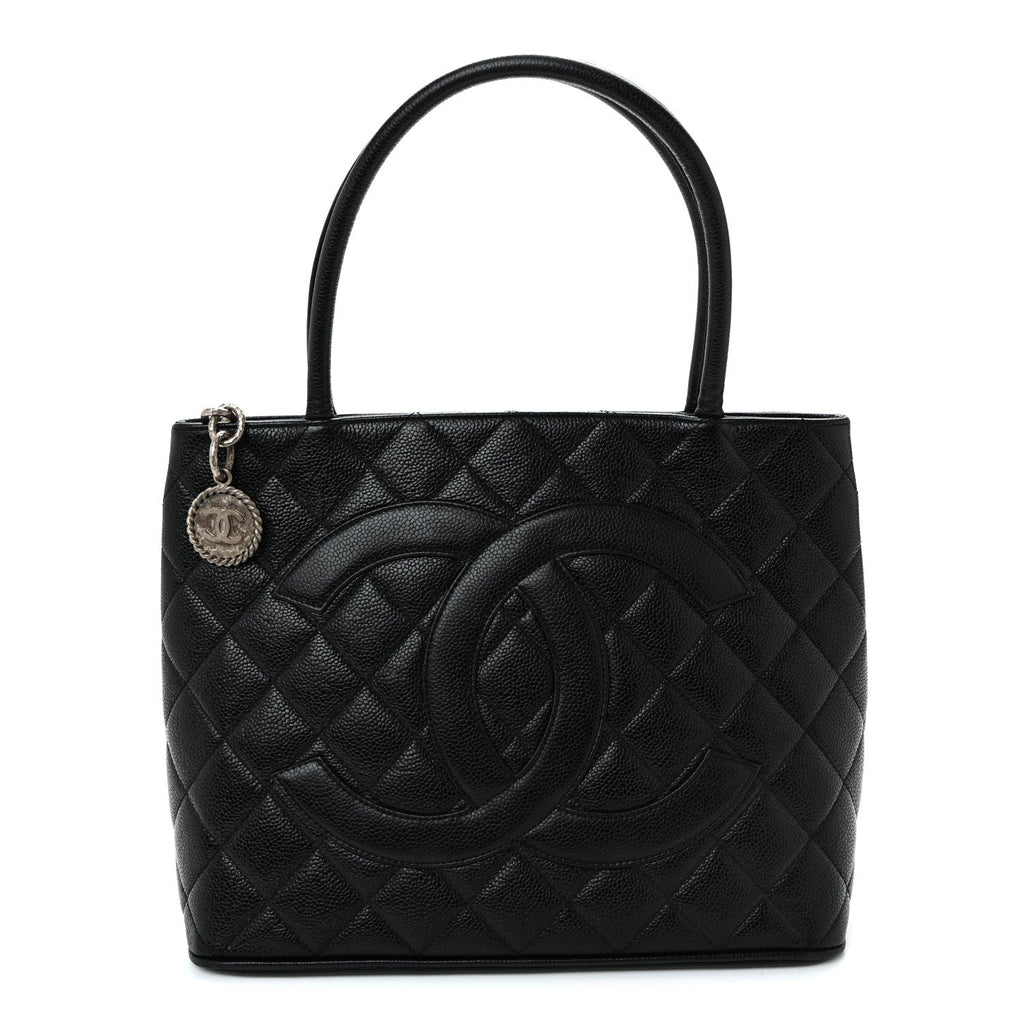 Chanel Caviar Quilted Medallion Tote Black