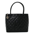Chanel Caviar Quilted Medallion Tote Black