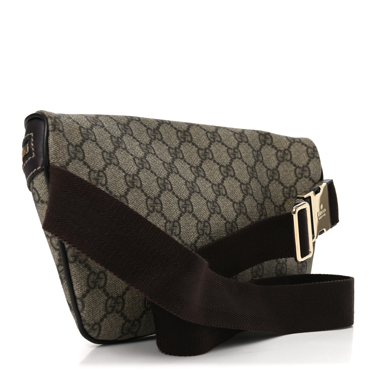 Gucci GG Supreme Monogram Belt Bag Dark Brown