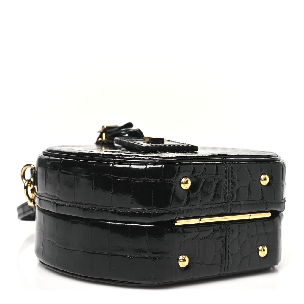 Louis Vuitton Crocodile Petite Boite Chapeau Black