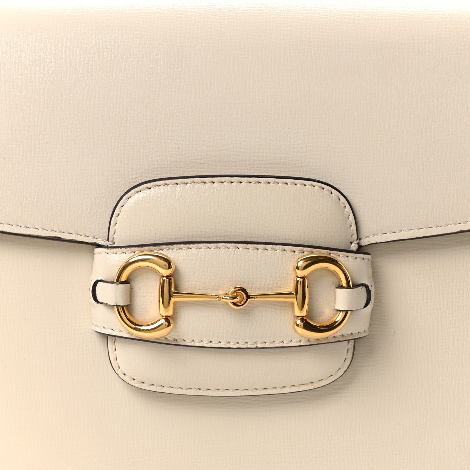 Gucci Azalea Calfskin Horsebit 1955 Shoulder Bag Mystic White