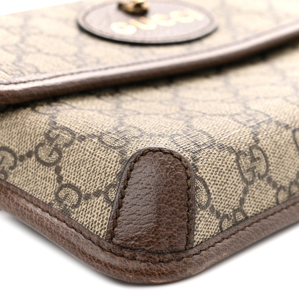 Gucci GG Supreme Monogram Neo Vintage Web Belt Bag Brown