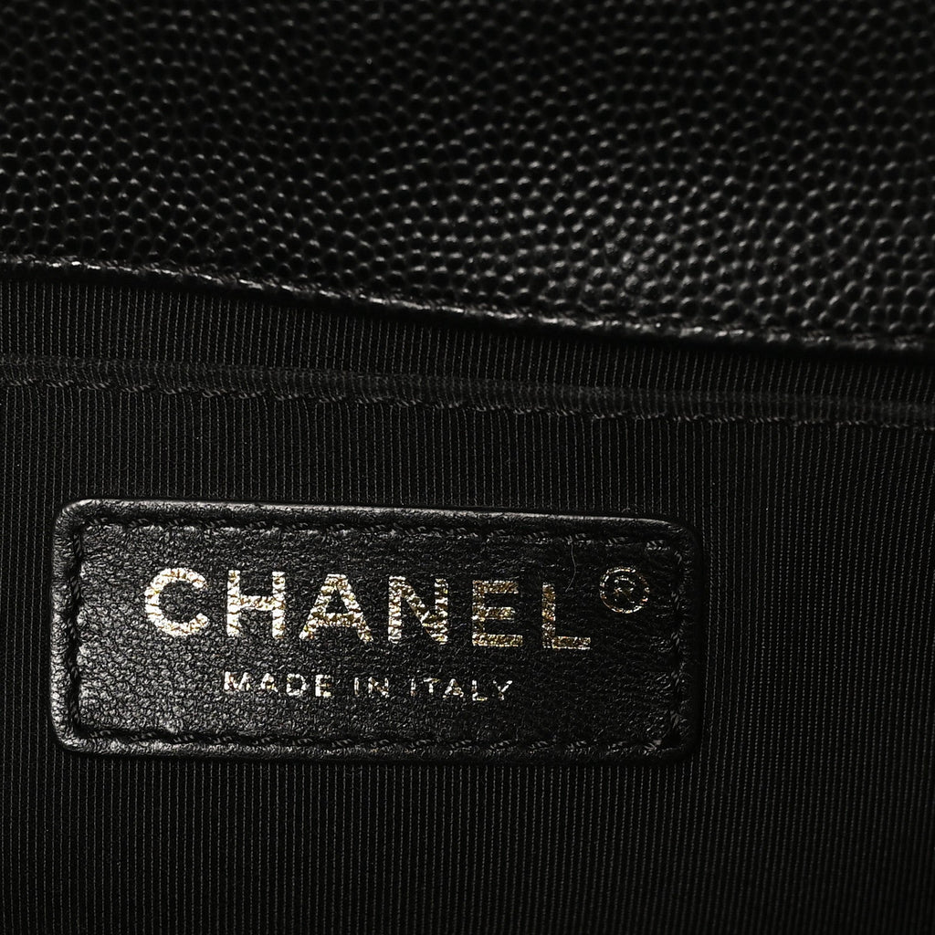 Chanel Caviar Quilted Medium Boy Flap Black