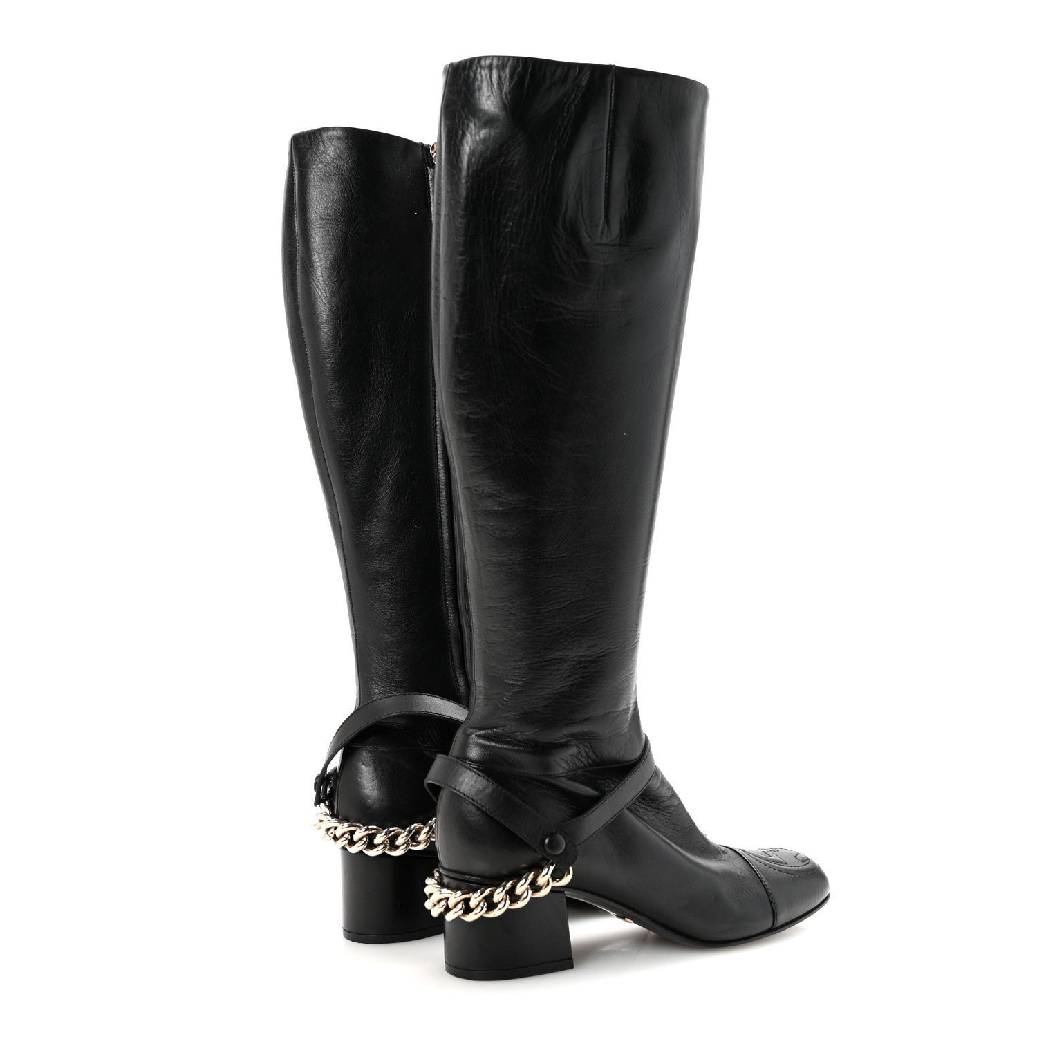 Gucci Calfskin Soho Knee Boots 36 Black