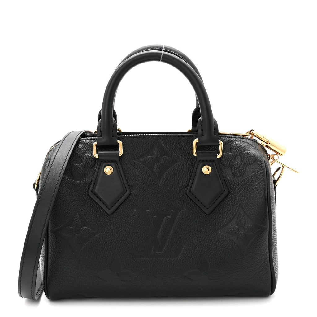Louis Vuitton Empreinte Monogram Giant Speedy Bandouliere 20 Black