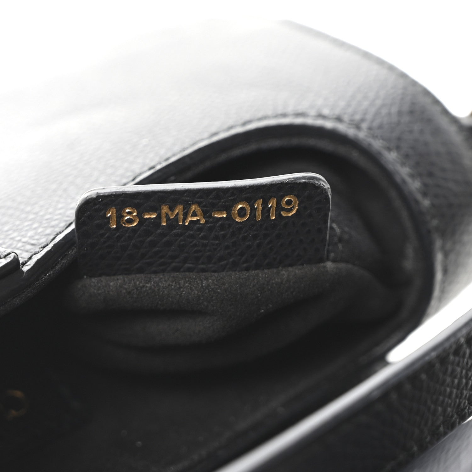 Christian Dior Grained Calfskin Mini Saddle Bag Black