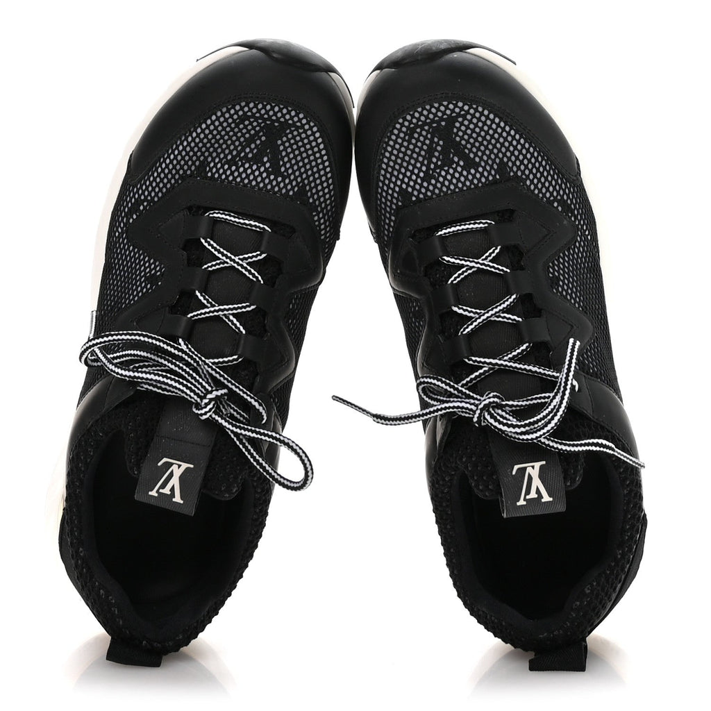 Louis Vuitton Technical Nylon Monogram Rubber Aftergame Sneakers 37 Black