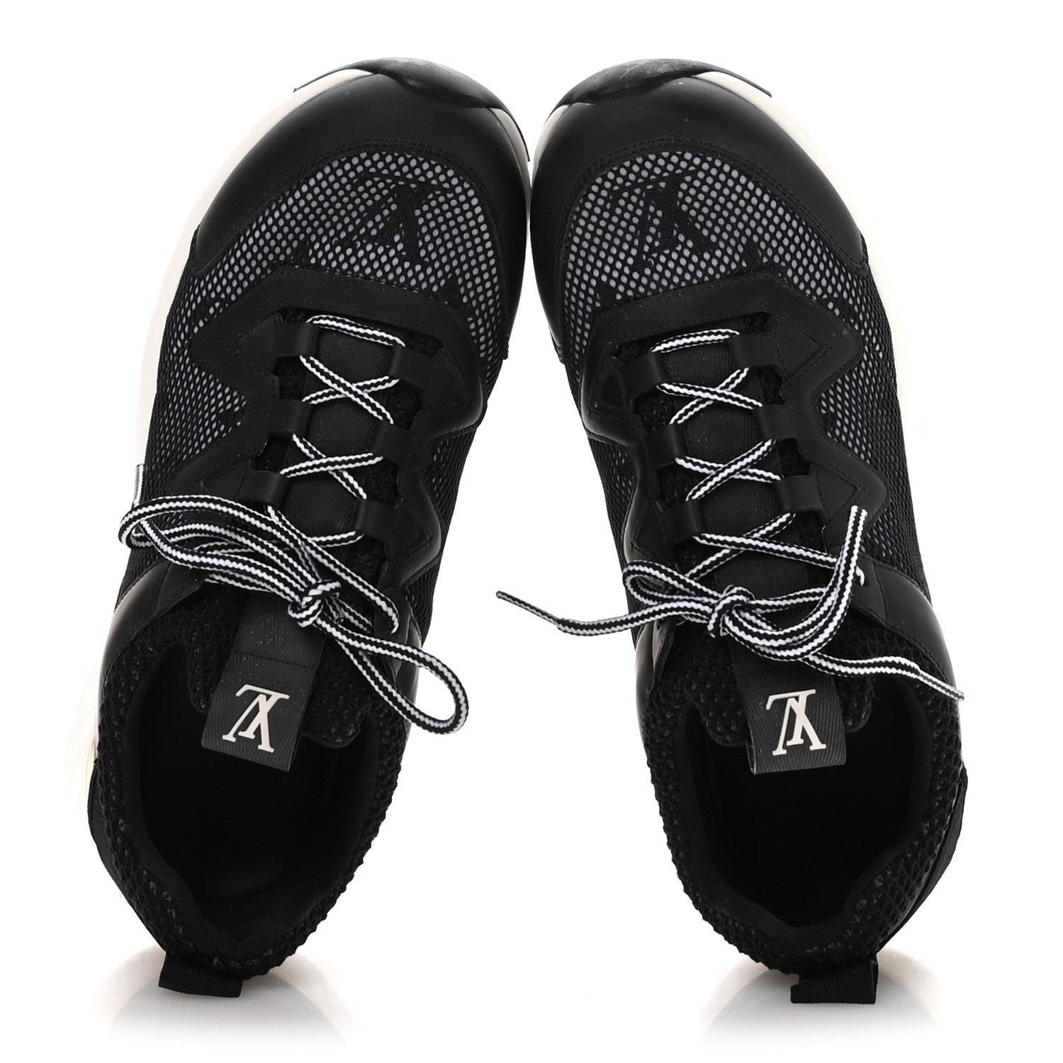 Louis Vuitton Technical Nylon Monogram Rubber Aftergame Sneakers 37 Black