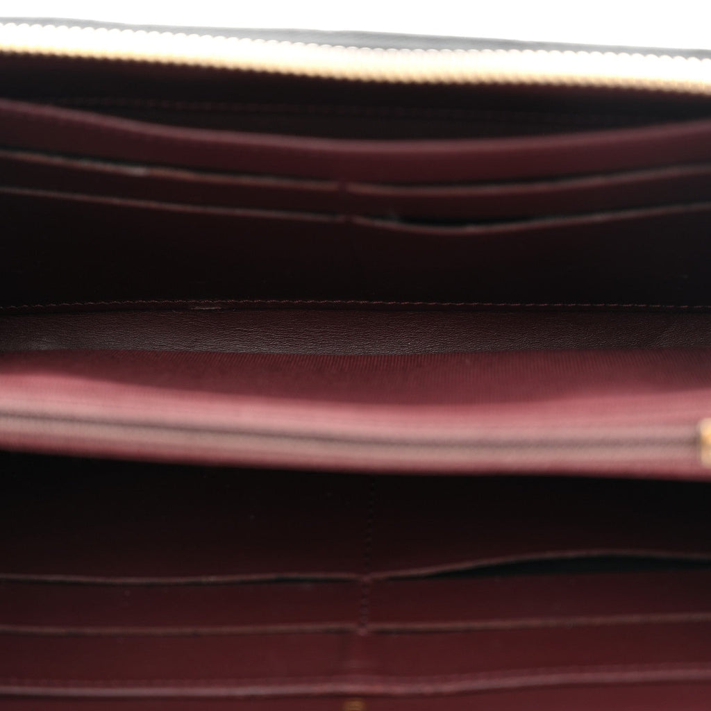 Caviar Quilted Large Gusset Zip Around Wallet Black