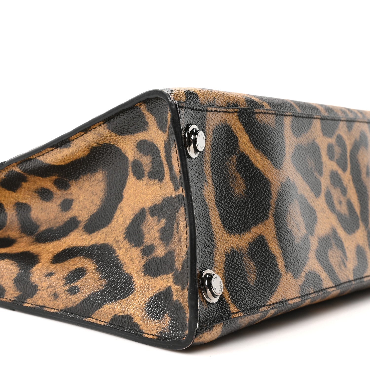 Louis Vuitton Canvas Calfskin Wild Animal Print City Steamer EW Marron