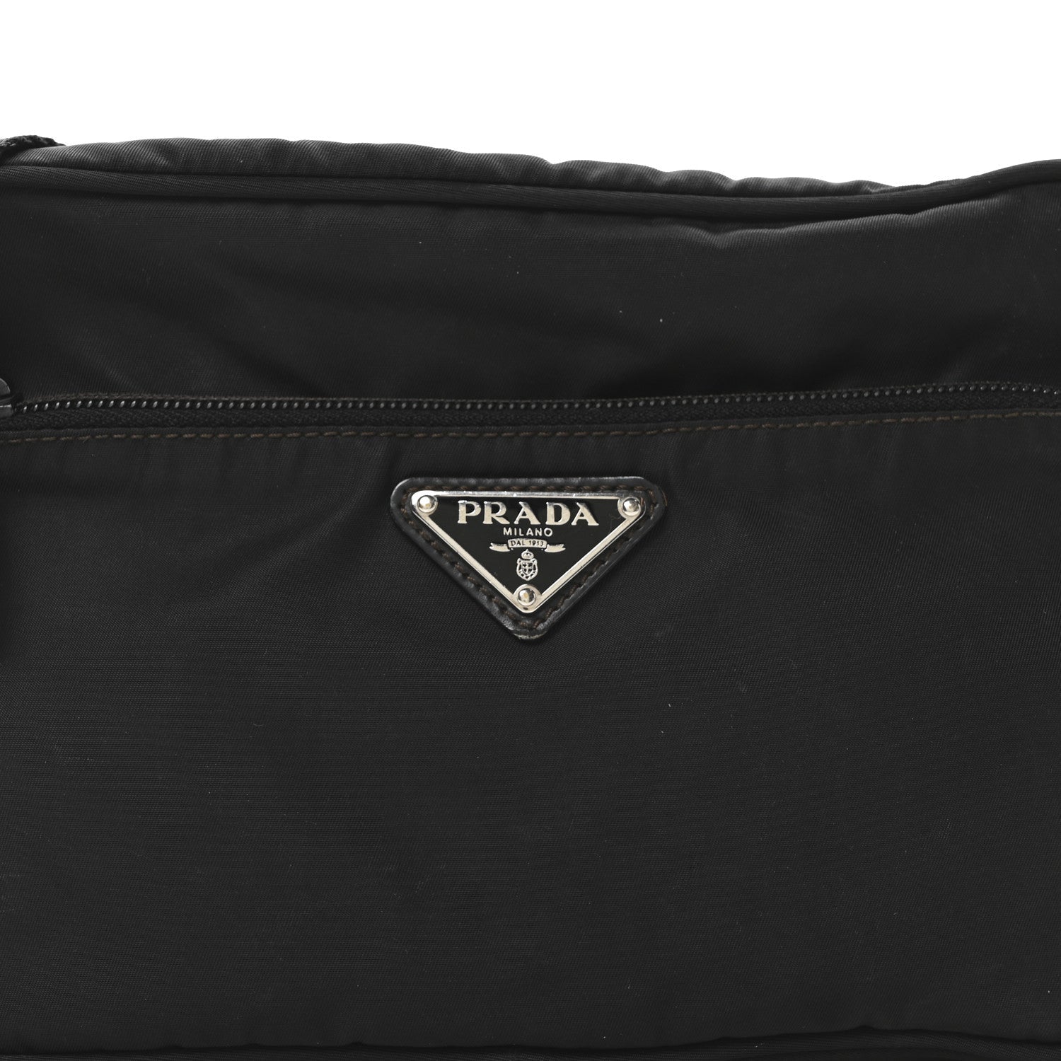 Prada Tessuto Nylon Triangle Shoulder Bag Black