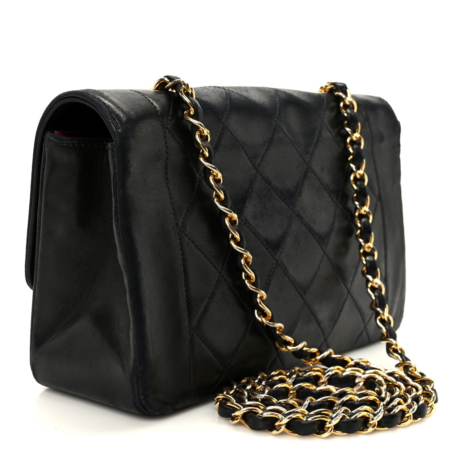 Chanel Lambskin Quilted Small Single Flap Black
