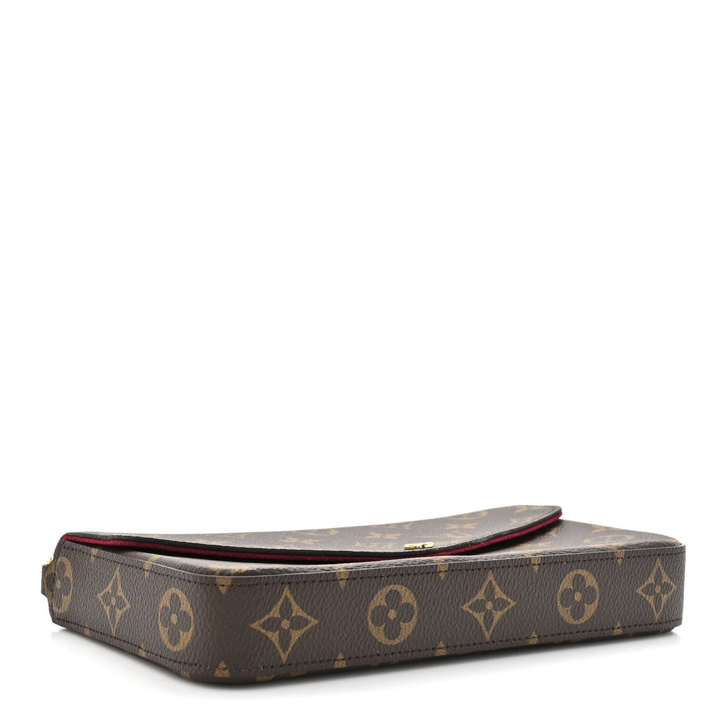 Louis Vuitton Monogram Pochette Felicie Chain Wallet Fuchsia