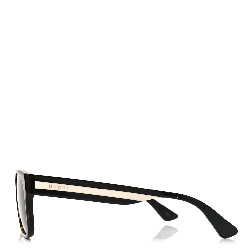 Gucci Acetate Square Frame Web Sunglasses GG0341S Tortoise