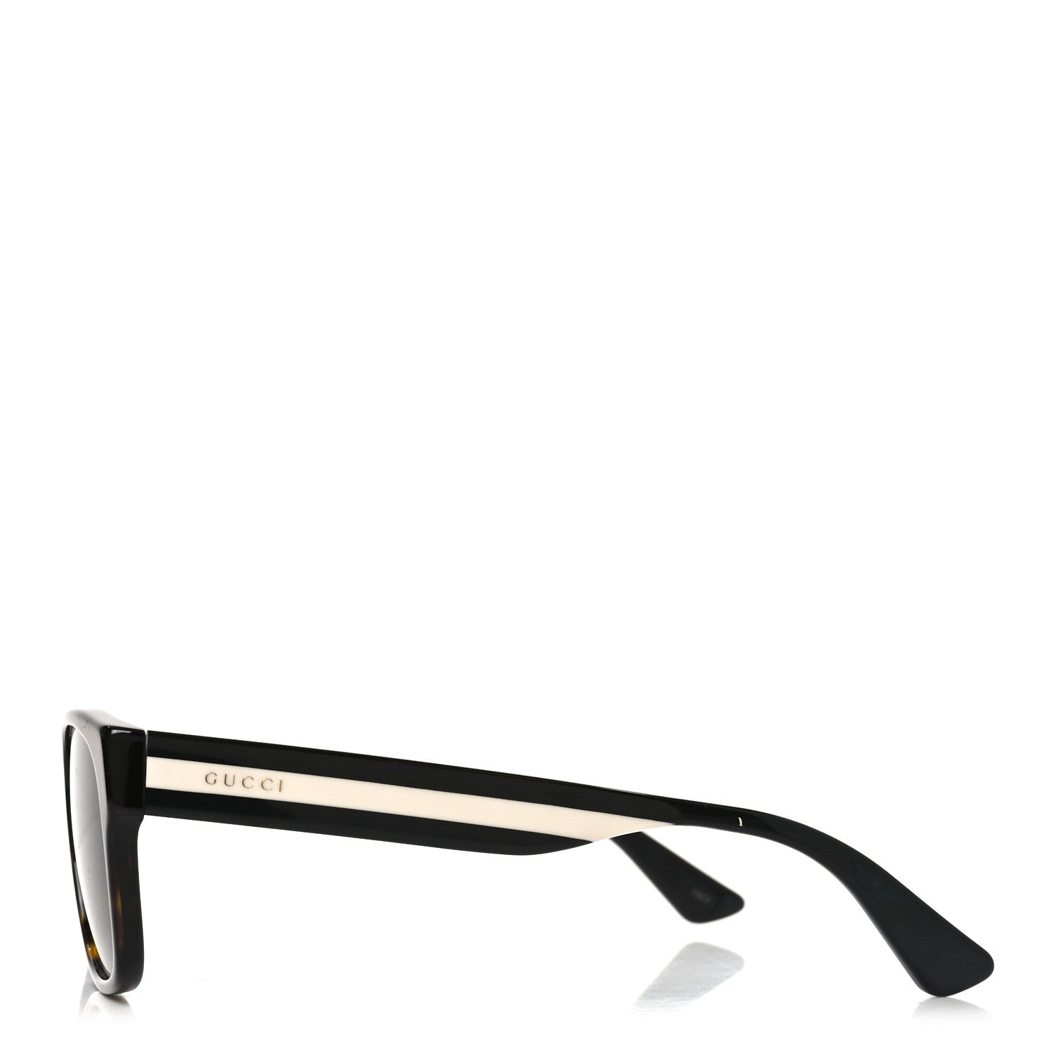 Gucci Acetate Square Frame Web Sunglasses GG0341S Tortoise