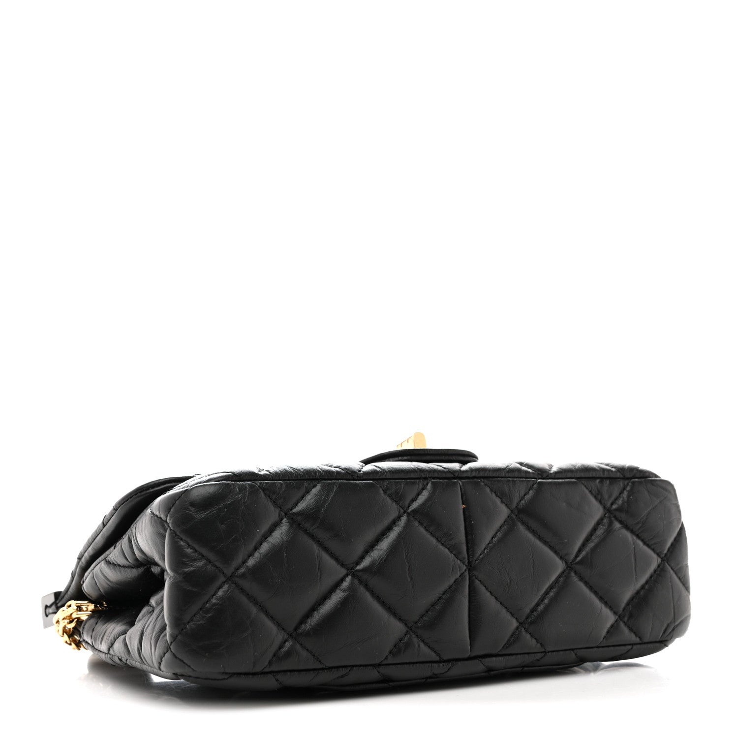 Chanel Aged Calfskin Quilted 2.55 Reissue Mini Hanger Flap Black