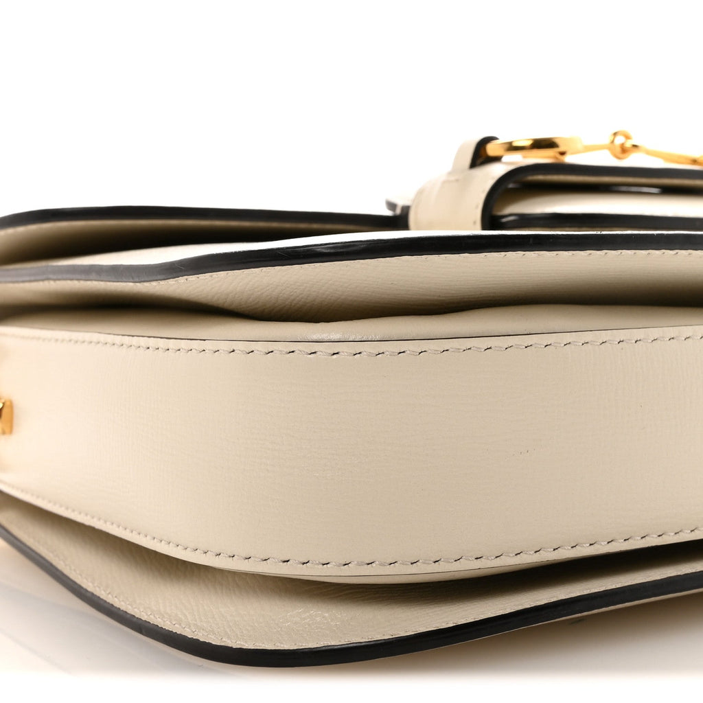 Gucci Azalea Calfskin Horsebit 1955 Shoulder Bag Mystic White