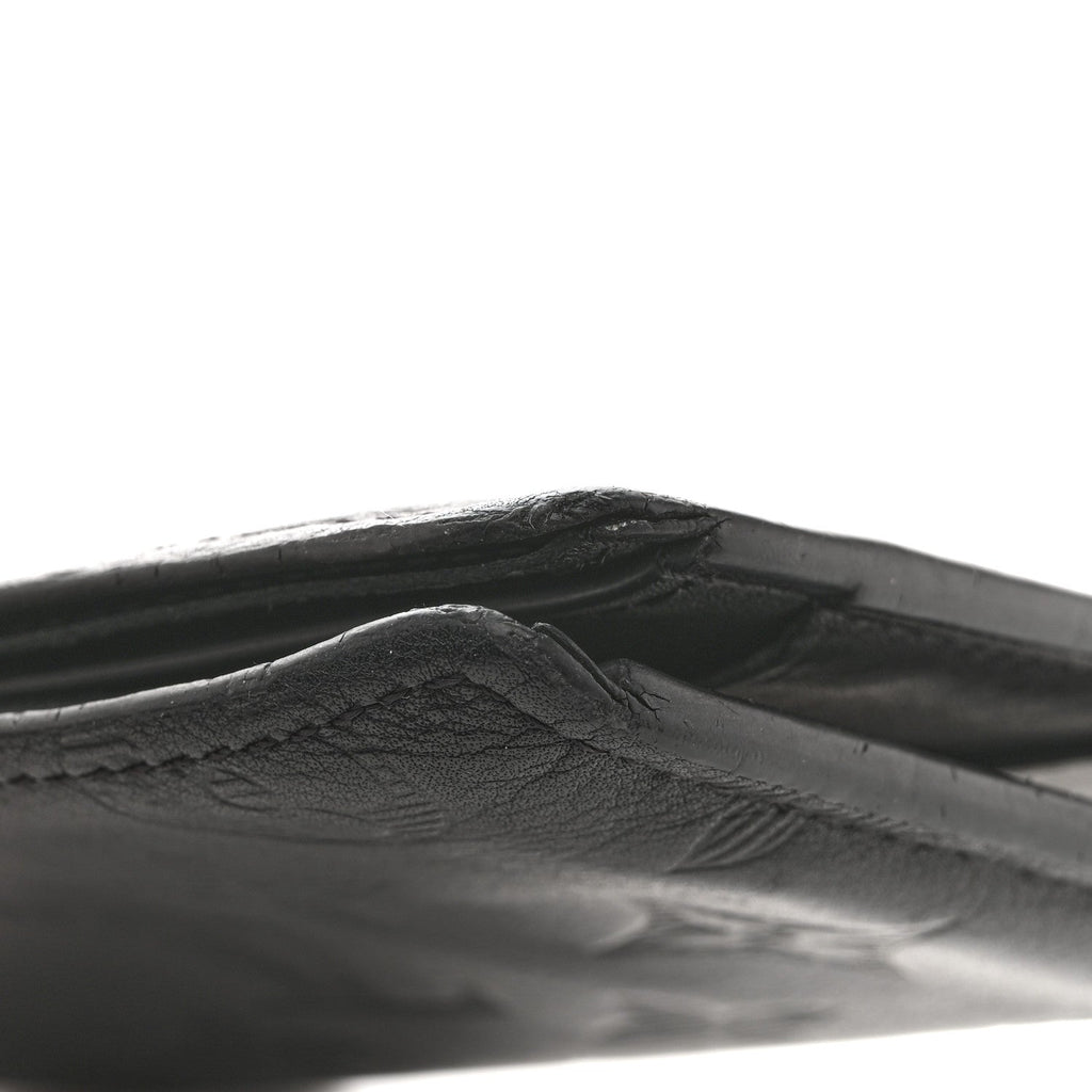 Louis Vuitton Calfskin Monogram Shadow Multiple Wallet Black