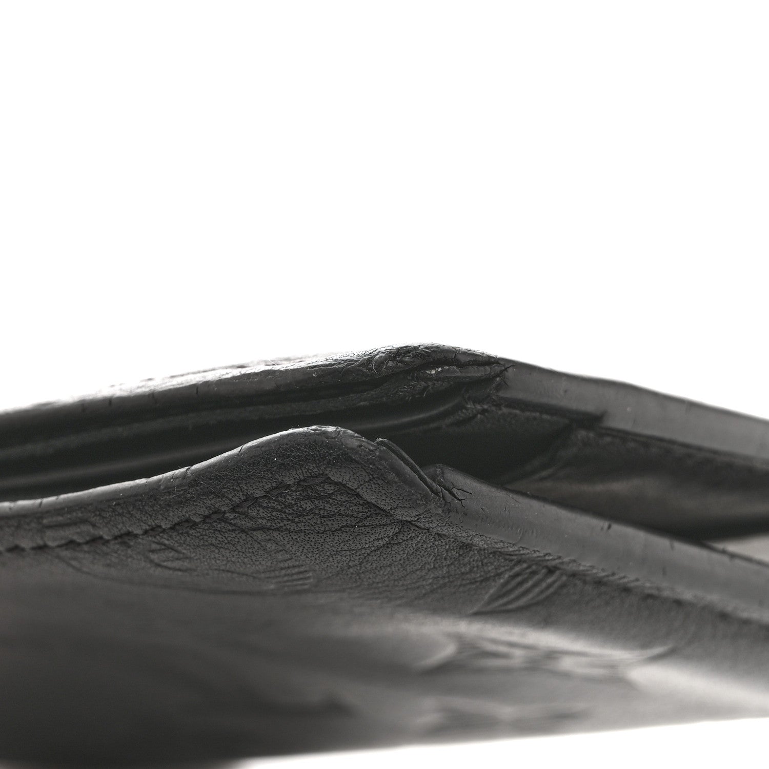 Louis Vuitton Calfskin Monogram Shadow Multiple Wallet Black
