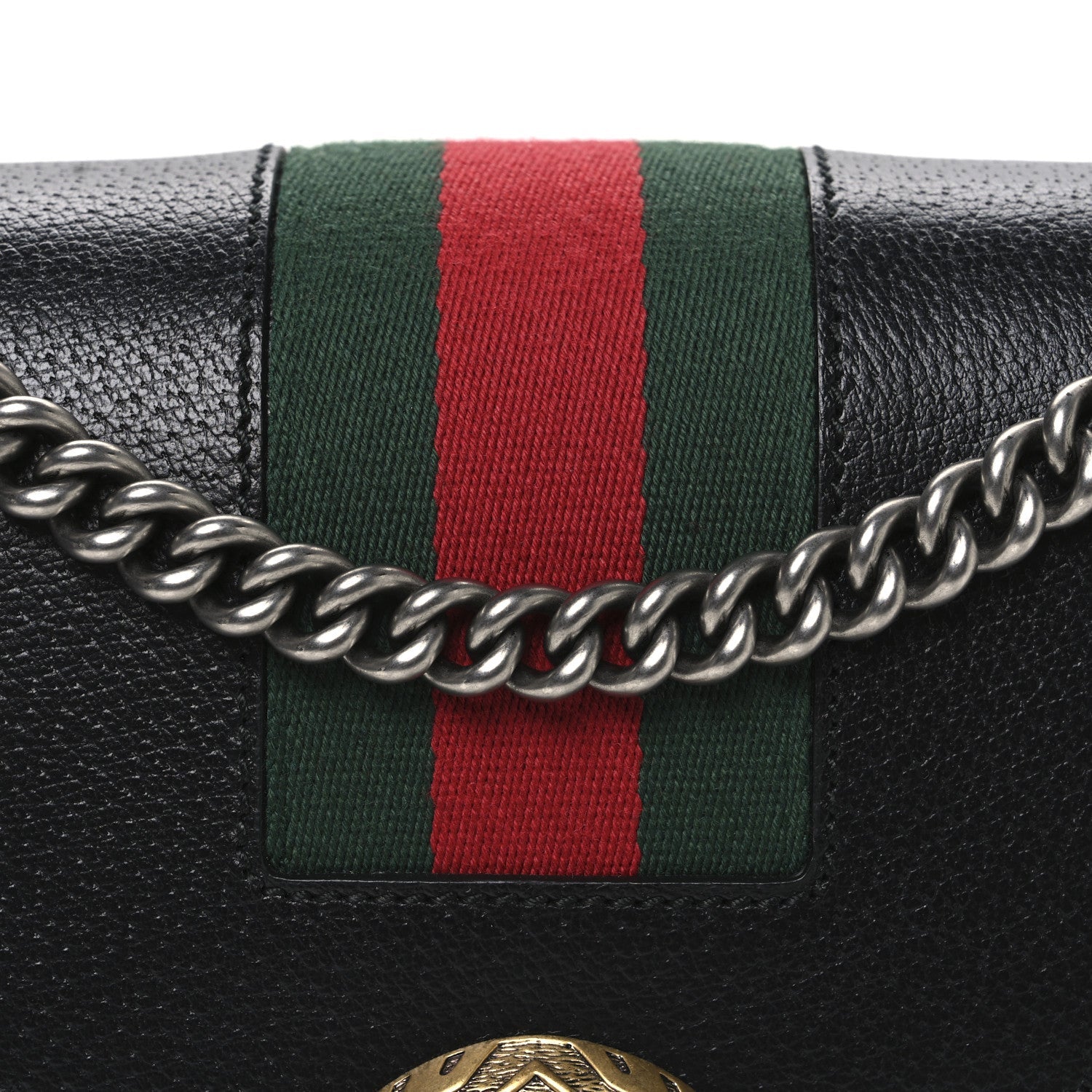 Gucci Calfskin Web Small Dionysus Shoulder Bag Black