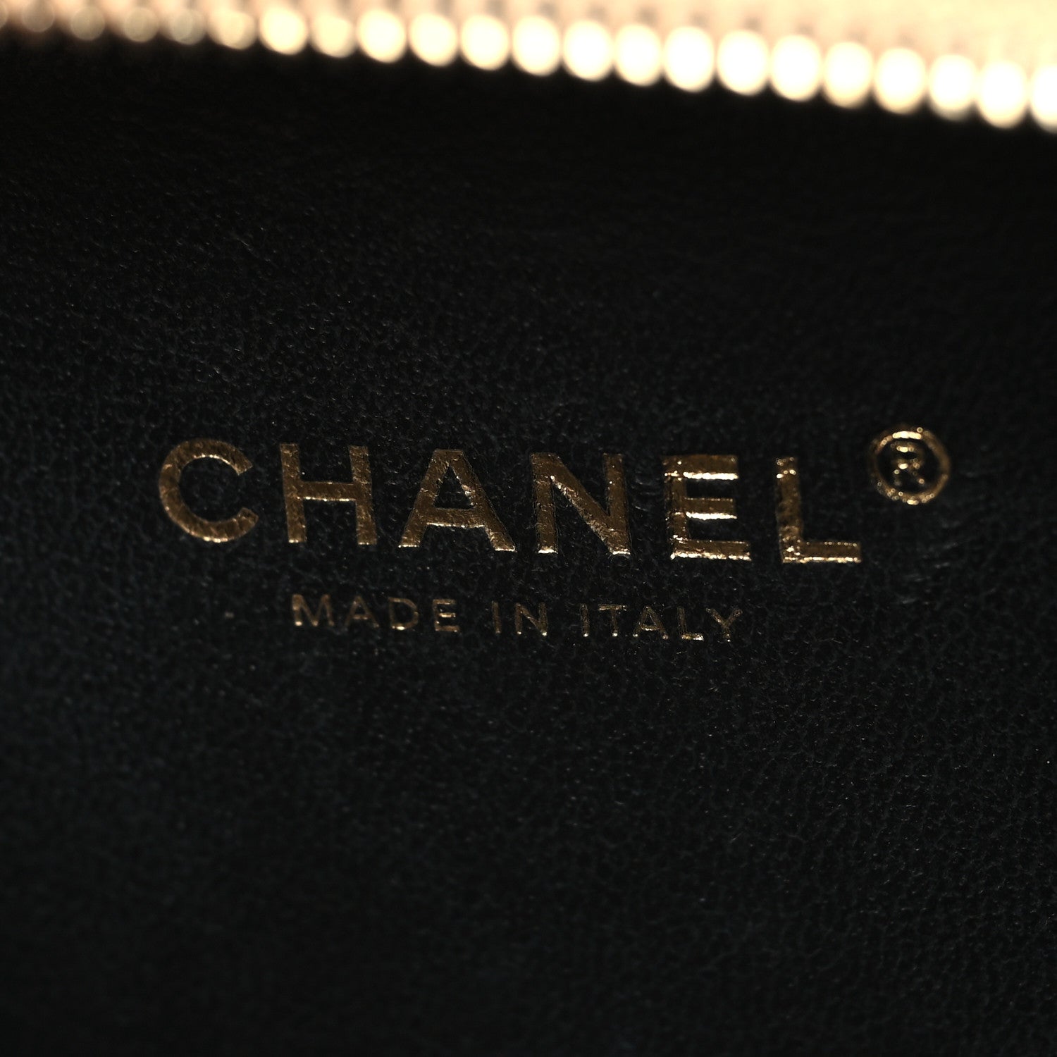 Chanel Caviar Quilted Small CC Filigree Vanity Case Beige Black