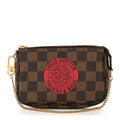 Louis Vuitton Damier Ebene Complice Trunks and Bags Mini Pochette Accessories Red