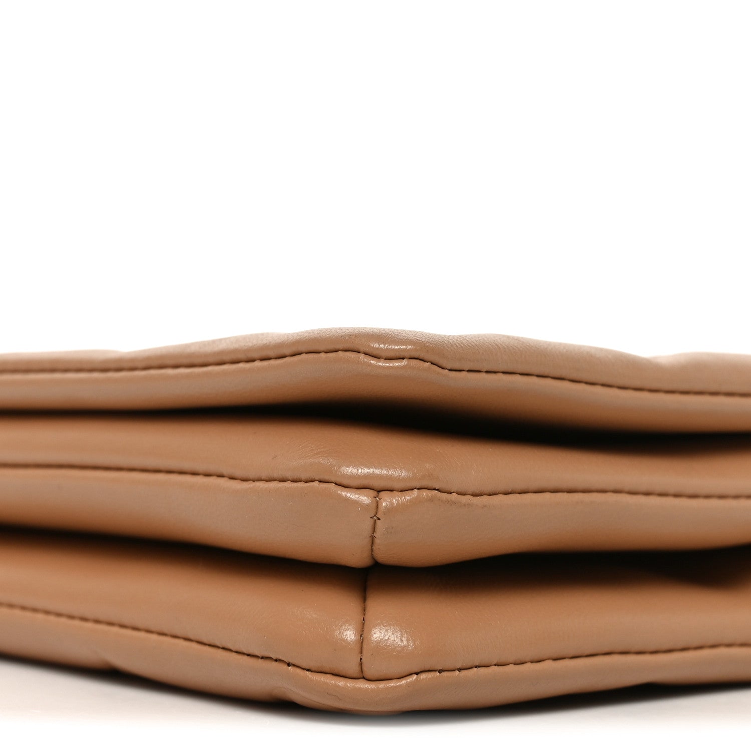 Louis Vuitton Lambskin Embossed Monogram Pochette Coussin Camel