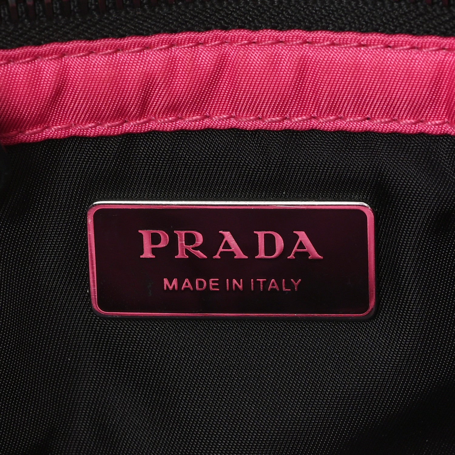 Prada Tessuto Nylon Soft Padded Shopping Tote Fuxia