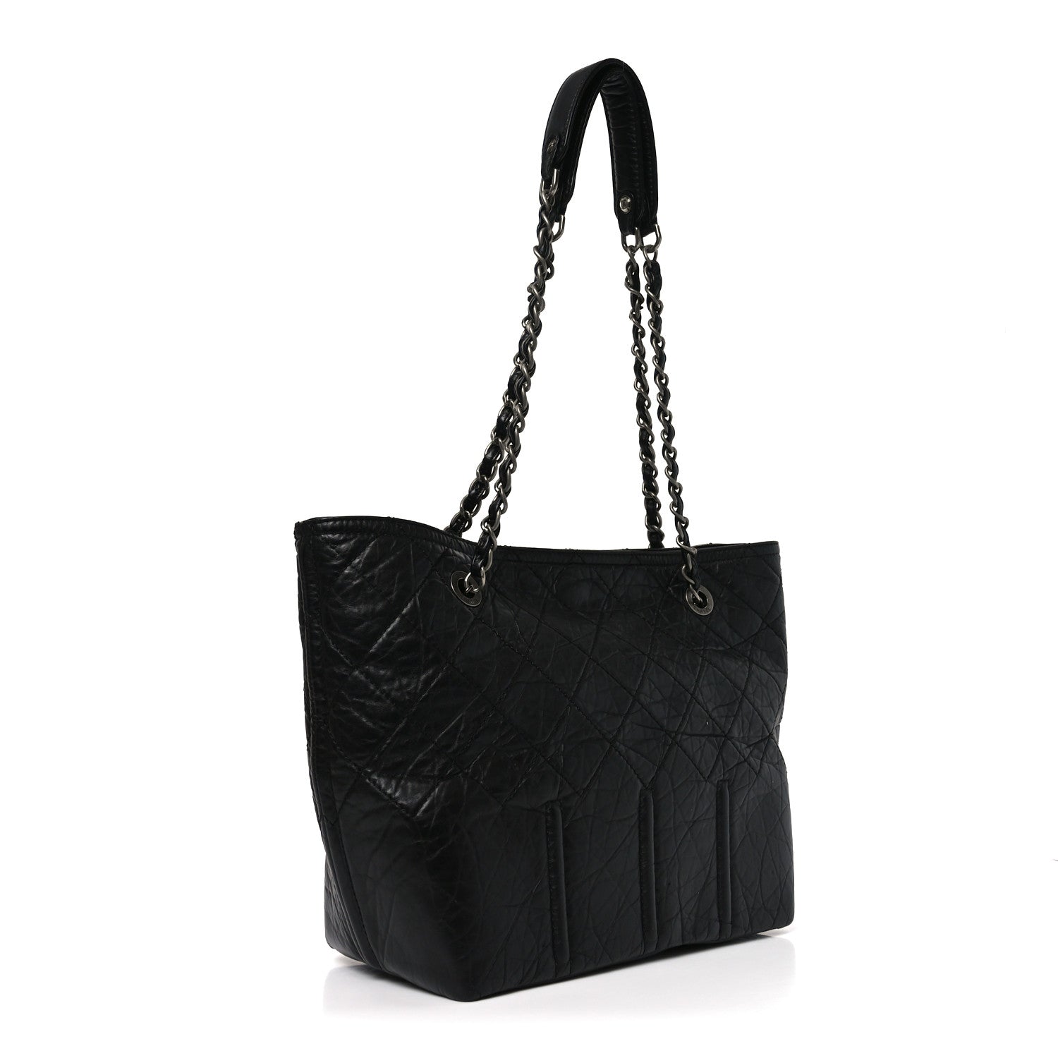 Chanel Aged Calfskin Small Shopping in Moscow Tote Black