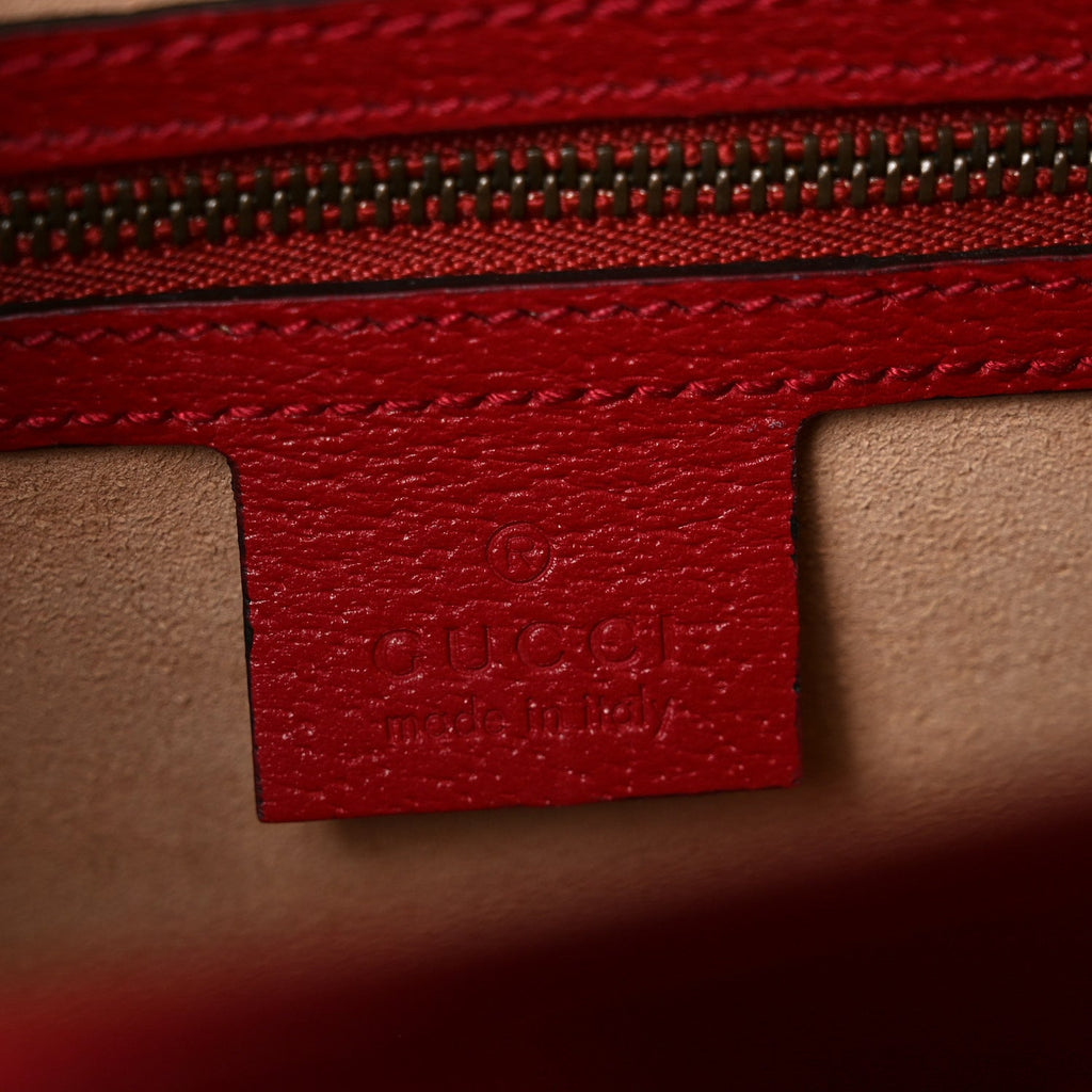 Gucci GG Supreme Monogram Small Queen Margaret Top Handle Bag Red