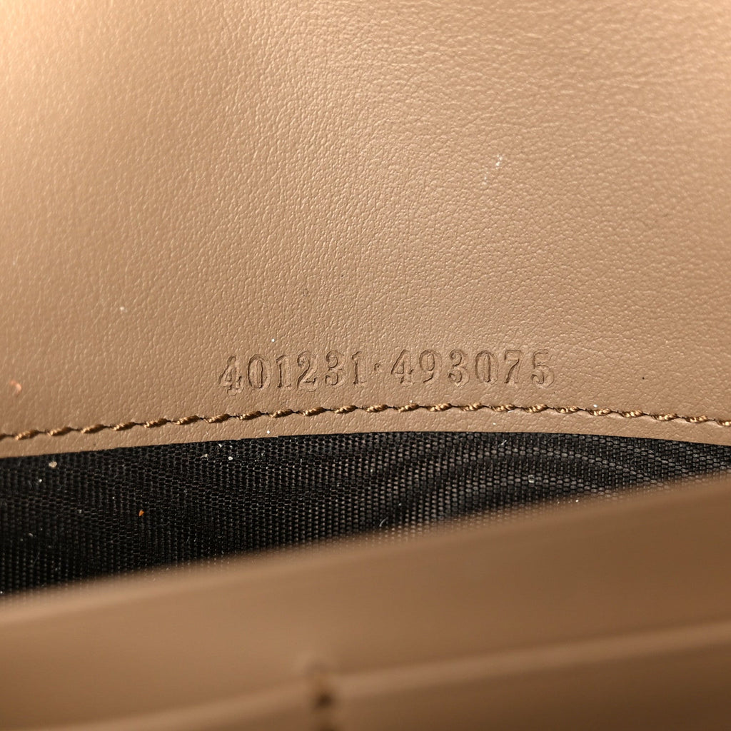 Gucci GG Supreme Monogram Mini Dionysus Chain Wallet Beige Taupe