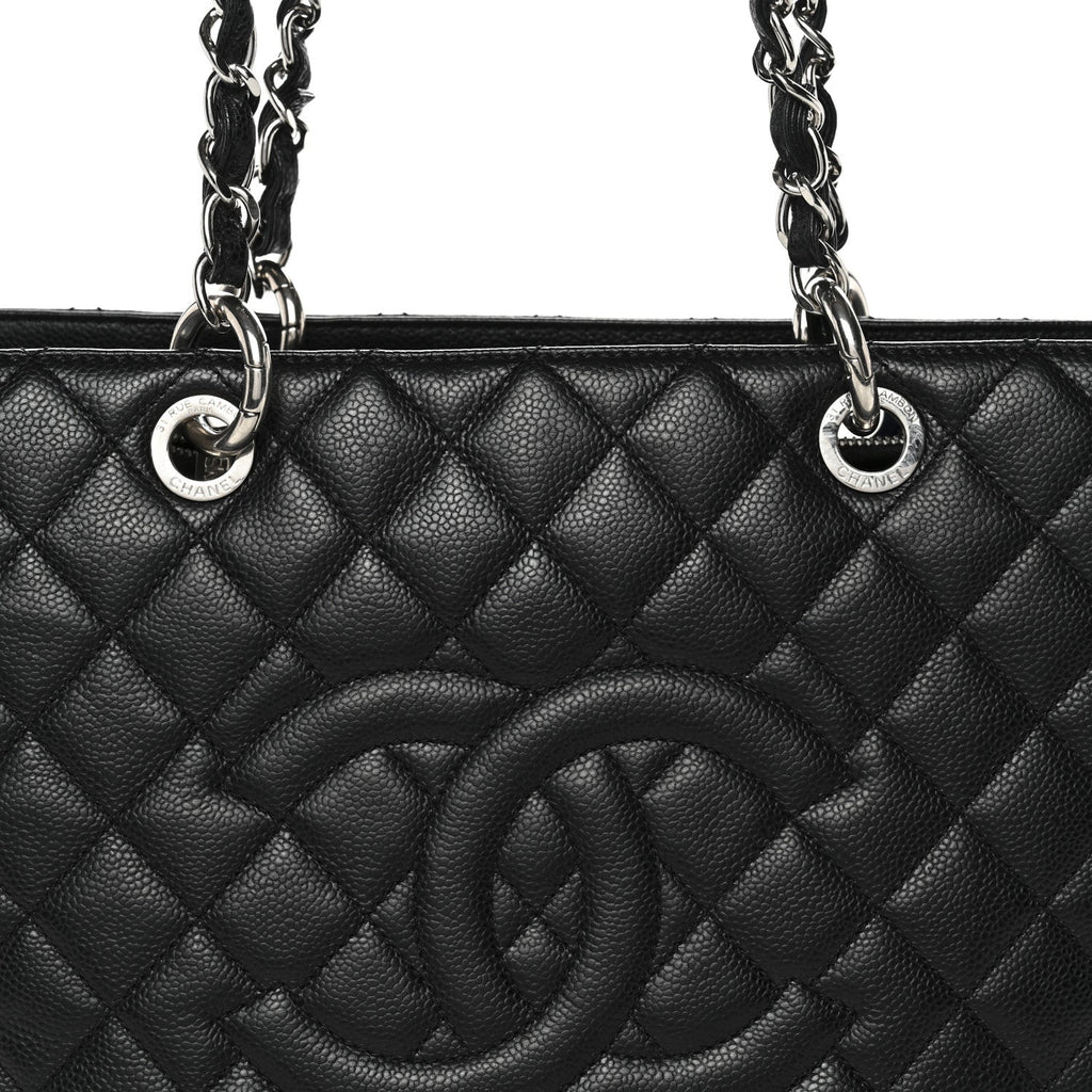 Chanel Caviar Quilted Grand Shopping Tote GST Black