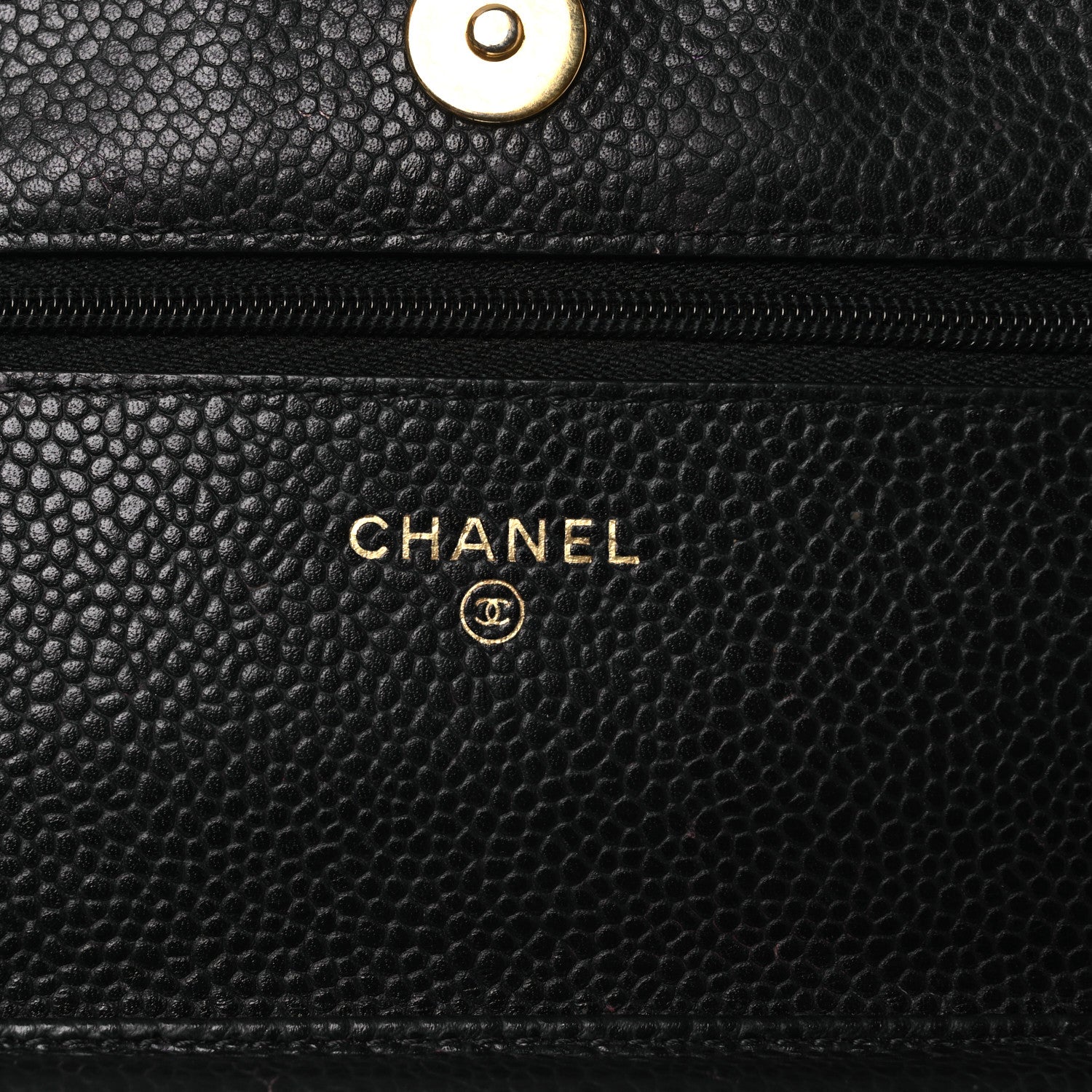 Chanel Caviar Quilted Wallet on Chain WOC Black