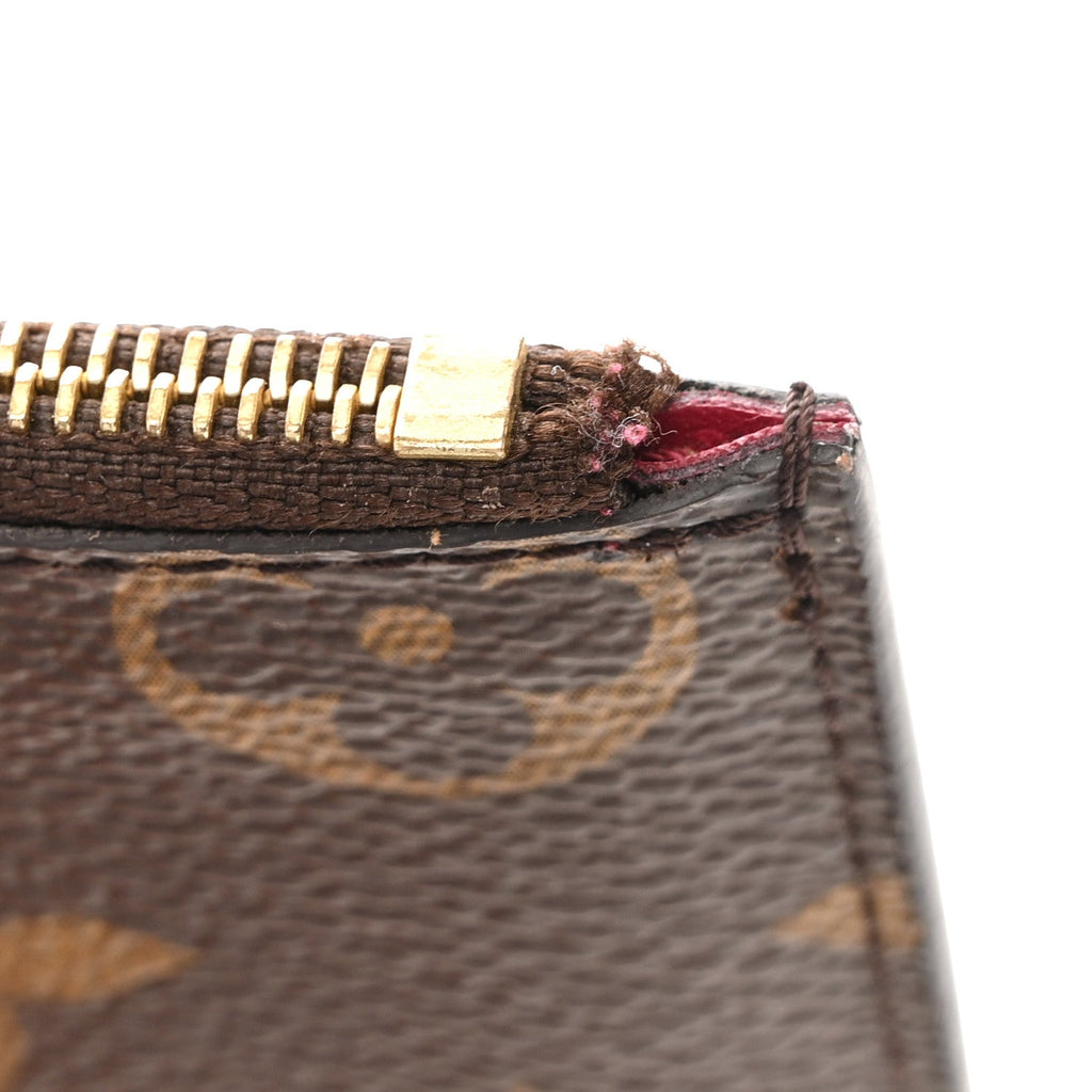 Louis Vuitton Monogram Felicie Chain Wallet Zippered Insert Fuchsia