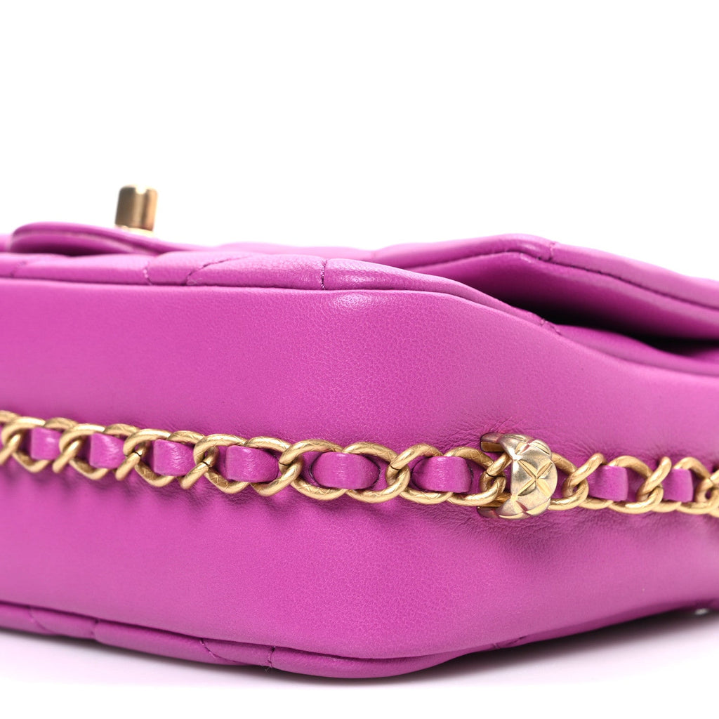 Chanel Lambskin Quilted CC Small Dynasty Flap Purple