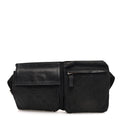 Gucci GG Monogram Double Pocket Belt Bag Black