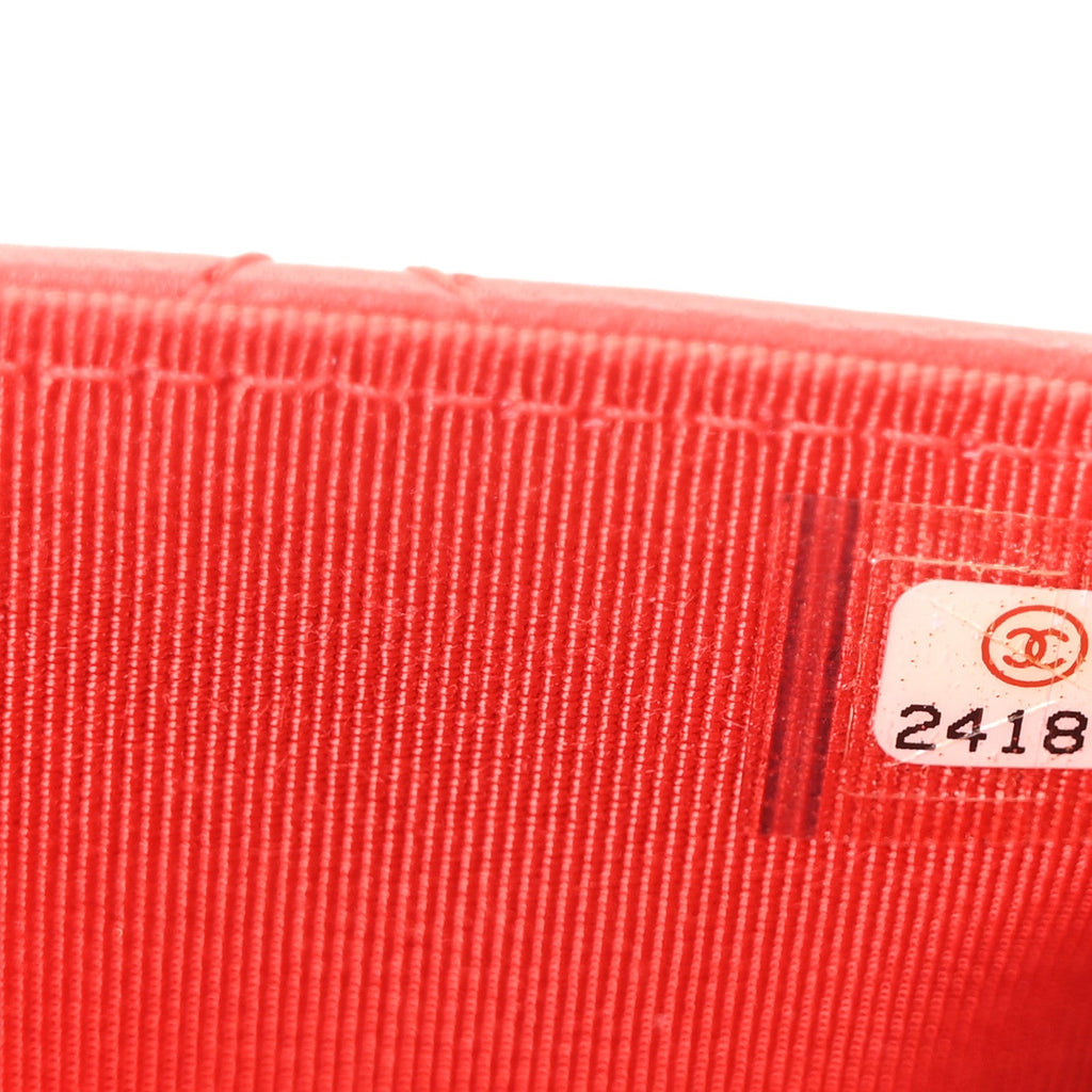 Chanel Lambskin Quilted Wallet On Chain WOC Red
