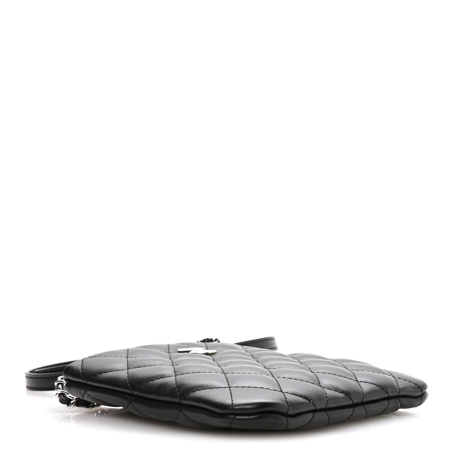 Chanel Lambskin Quilted Uniform Crossbody Bag Black