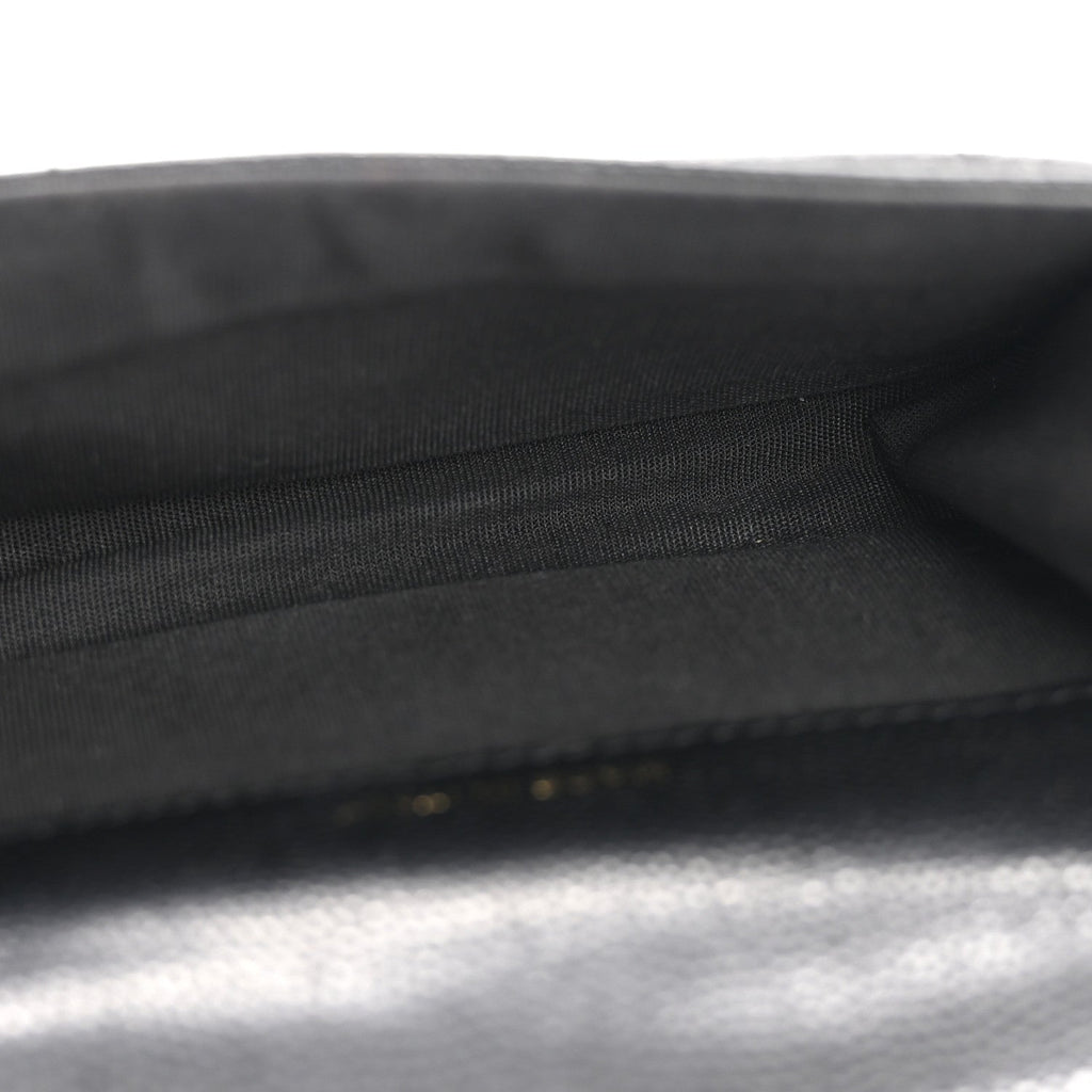 Caviar Quilted Boy Flap Card Holder Black