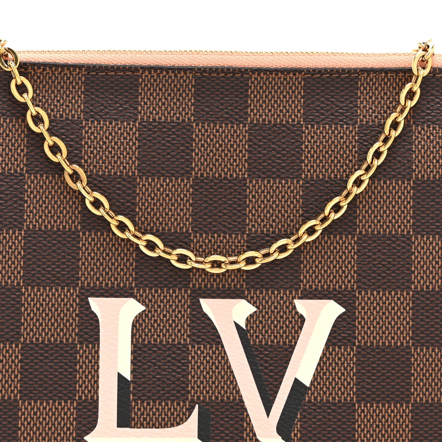 Louis Vuitton Damier Ebene Double Zip Pochette