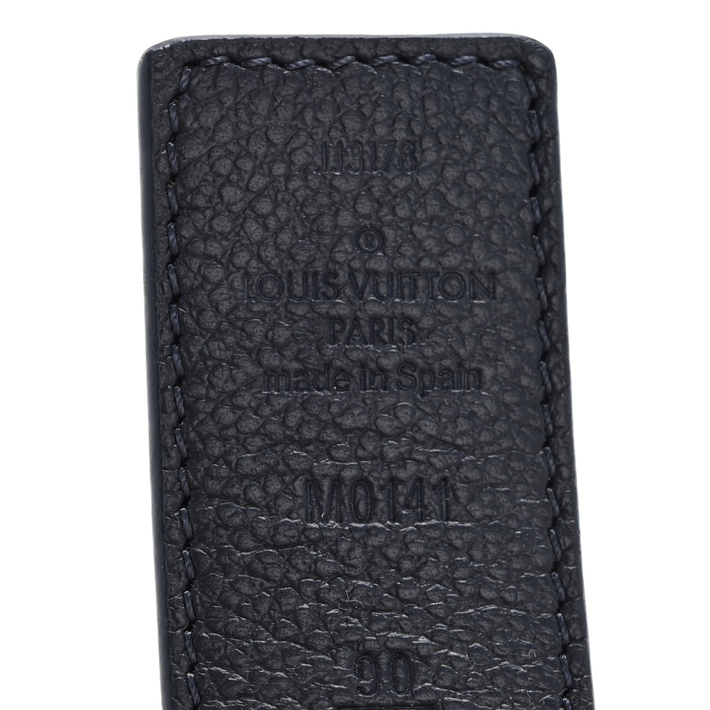 Louis Vuitton Calfskin Monogram 30mm LV Initiales Reversible Belt 90 36 Blue