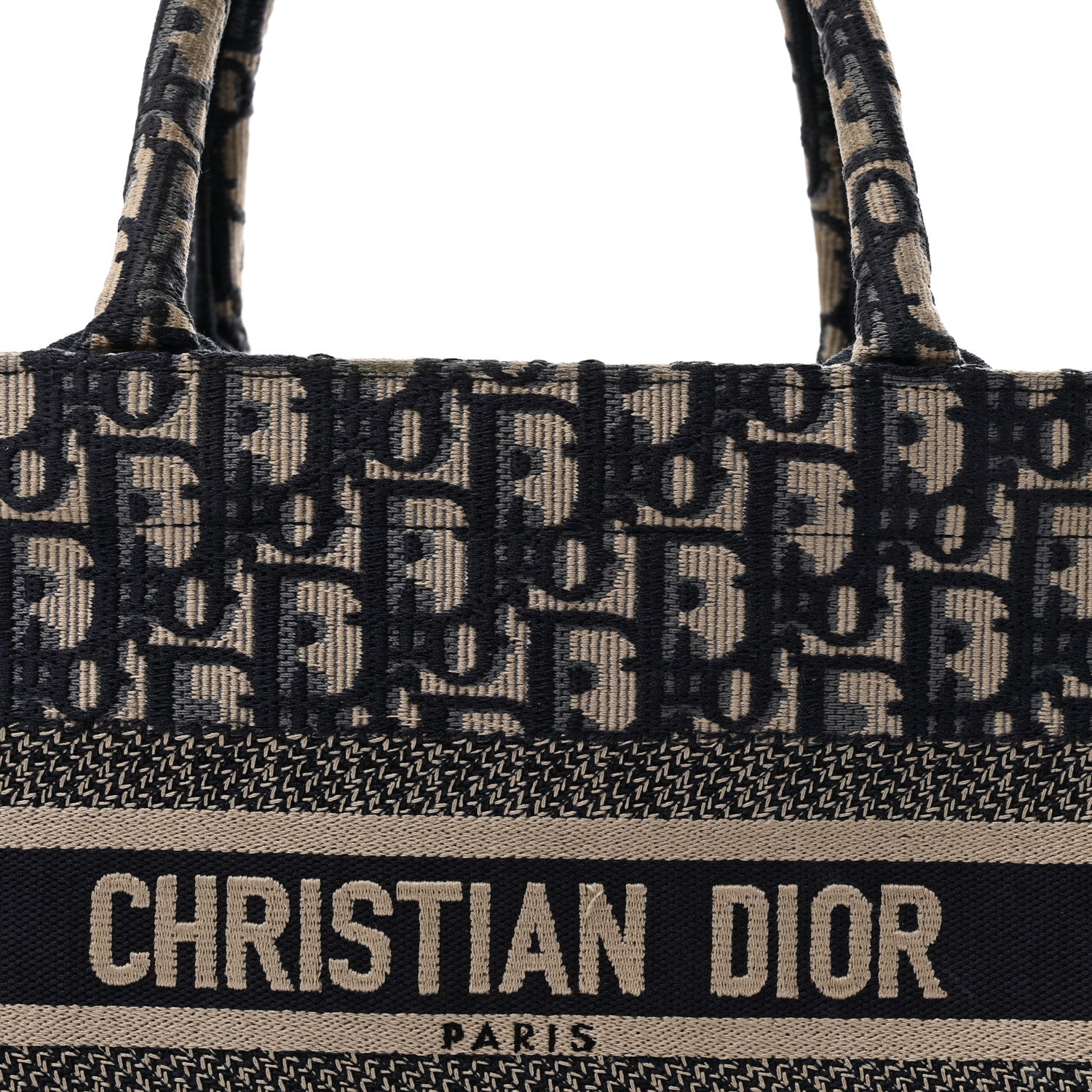 Christian Dior Oblique Small Book Tote Blue Multicolor