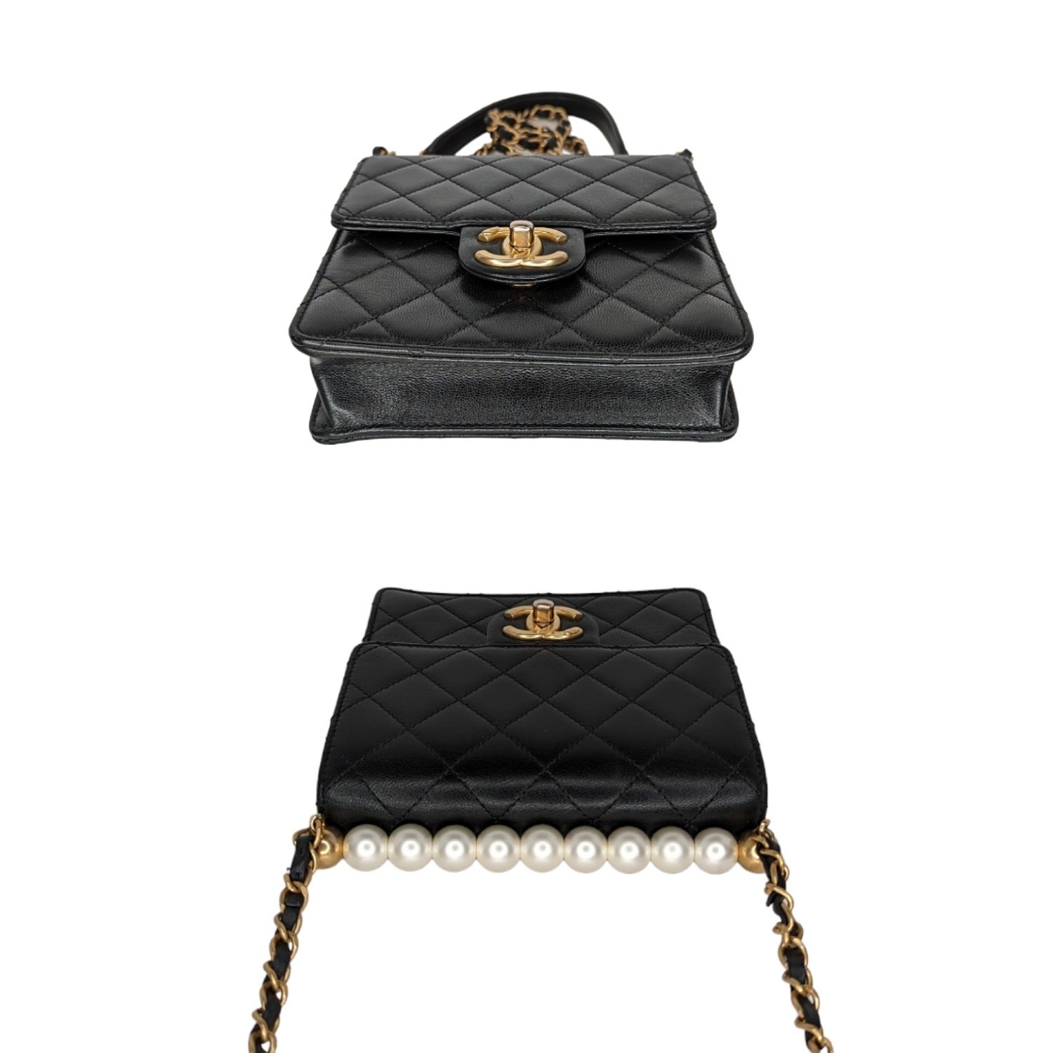 Chanel bags Small Goatskin Quilted Chic Pearls Flap Bag
