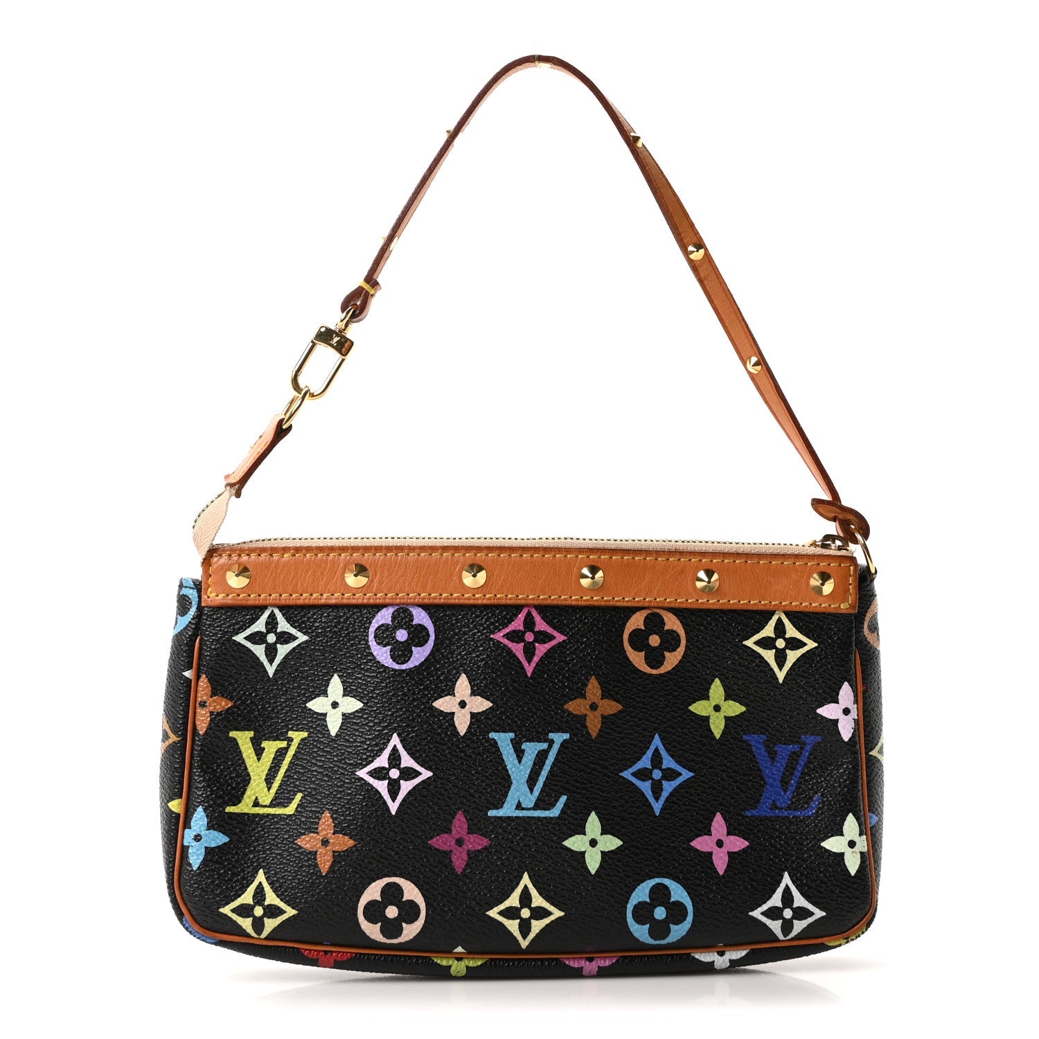 Louis Vuitton Monogram Multicolor Pochette Accessories Black